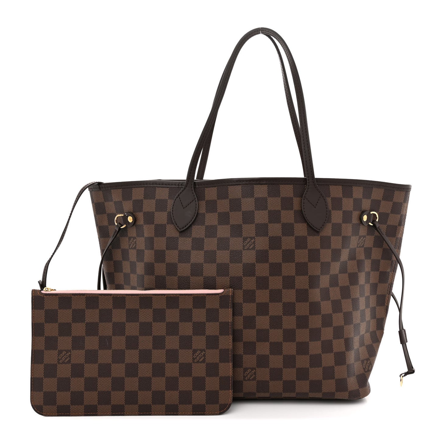 Damier Ebene Neo Neverfull MM Rose Ballerine