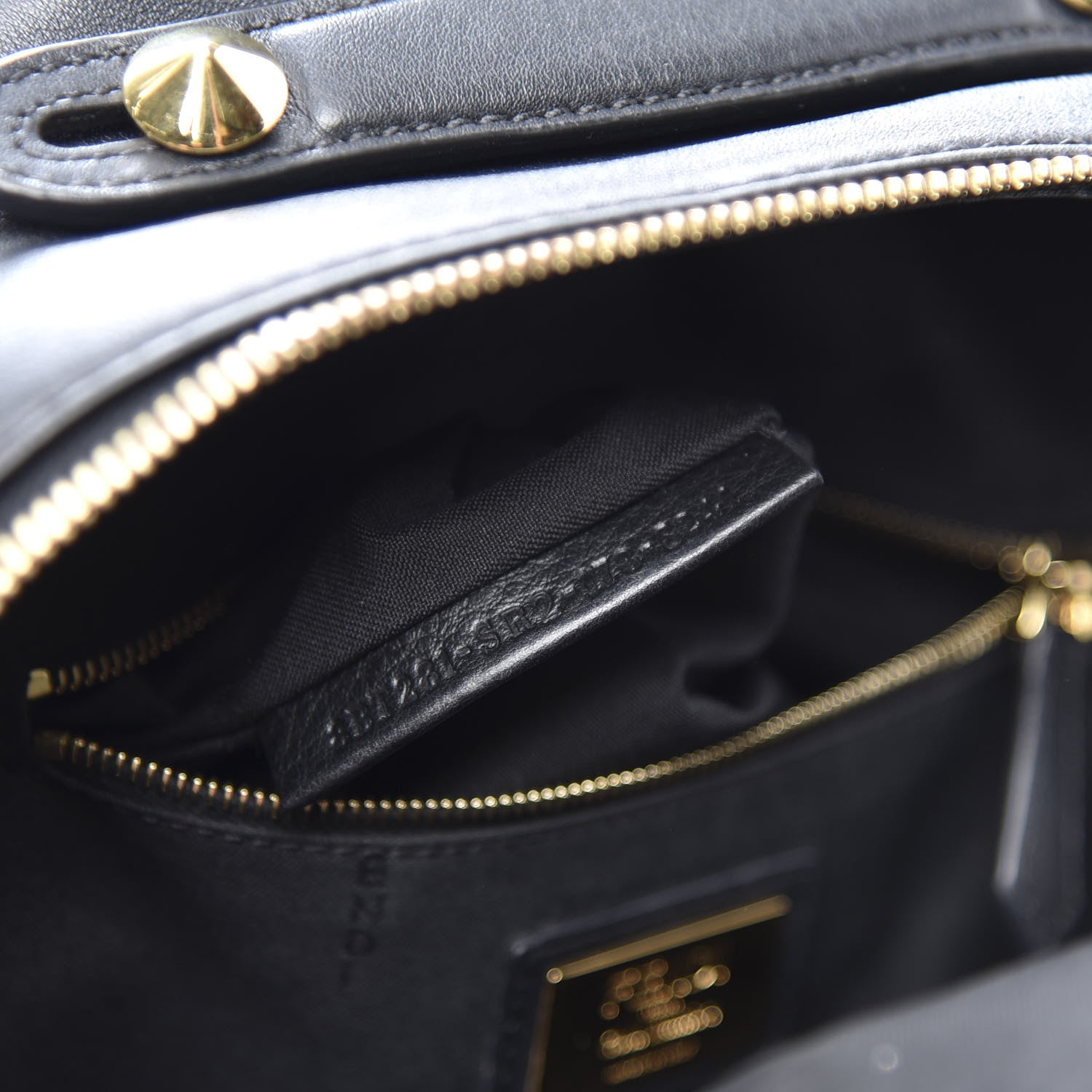 Fendi Vitello Dolce Studded Mini Backpack Black 11 of 12