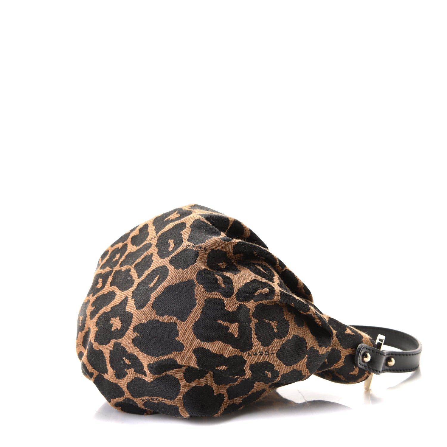 Fendi Jacquard Leopard Print Mini Chef Hobo Tobacco 7 of 7