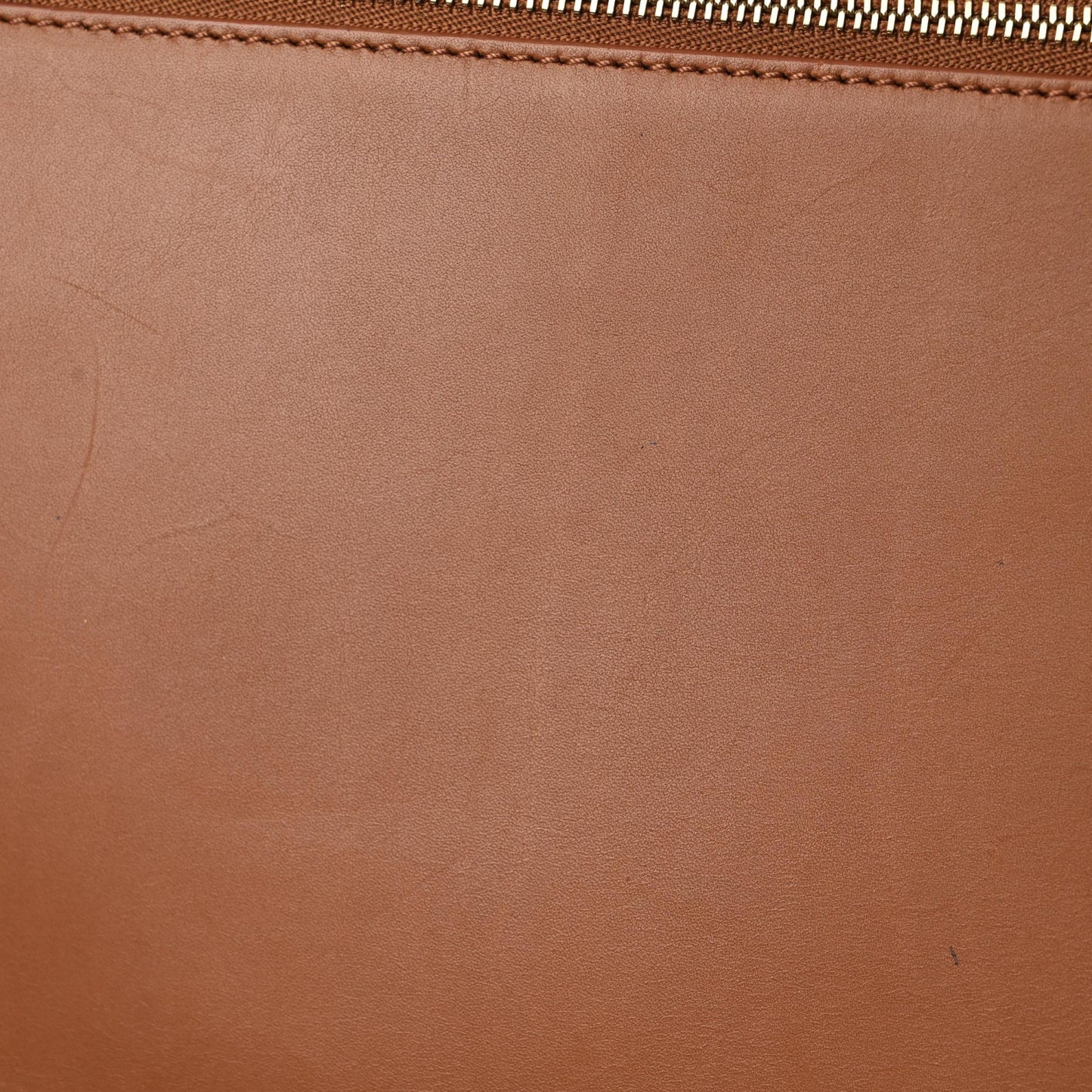Natural Calfskin Suede Medium Bi-Color Trapeze Beige