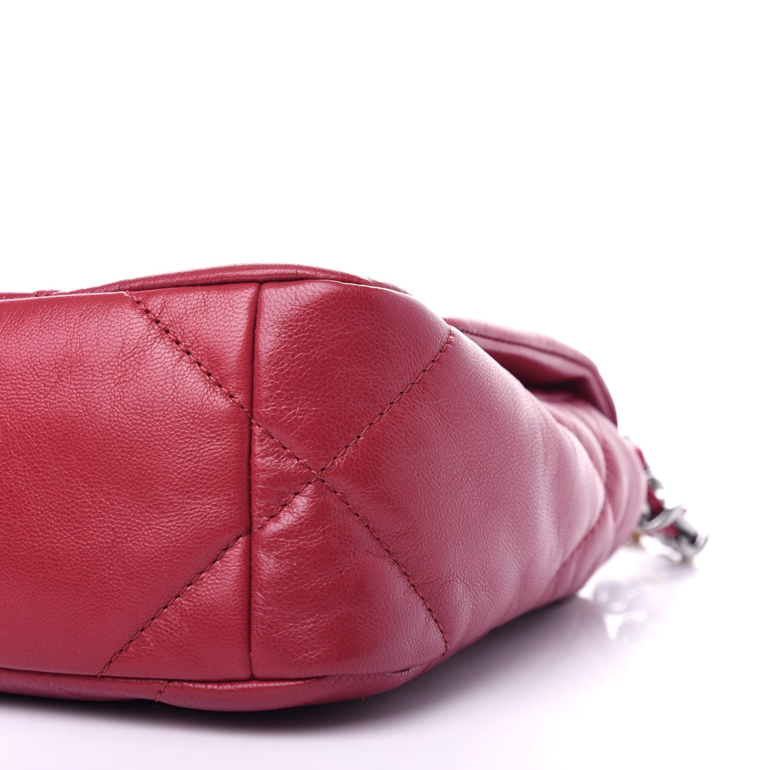 Chanel Goatskin Quilted Medium Chanel 19 Flap Red 9 of 11