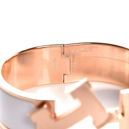 Hermes Enamel Wide Clic Clac H Bracelet PM White 5 of 8