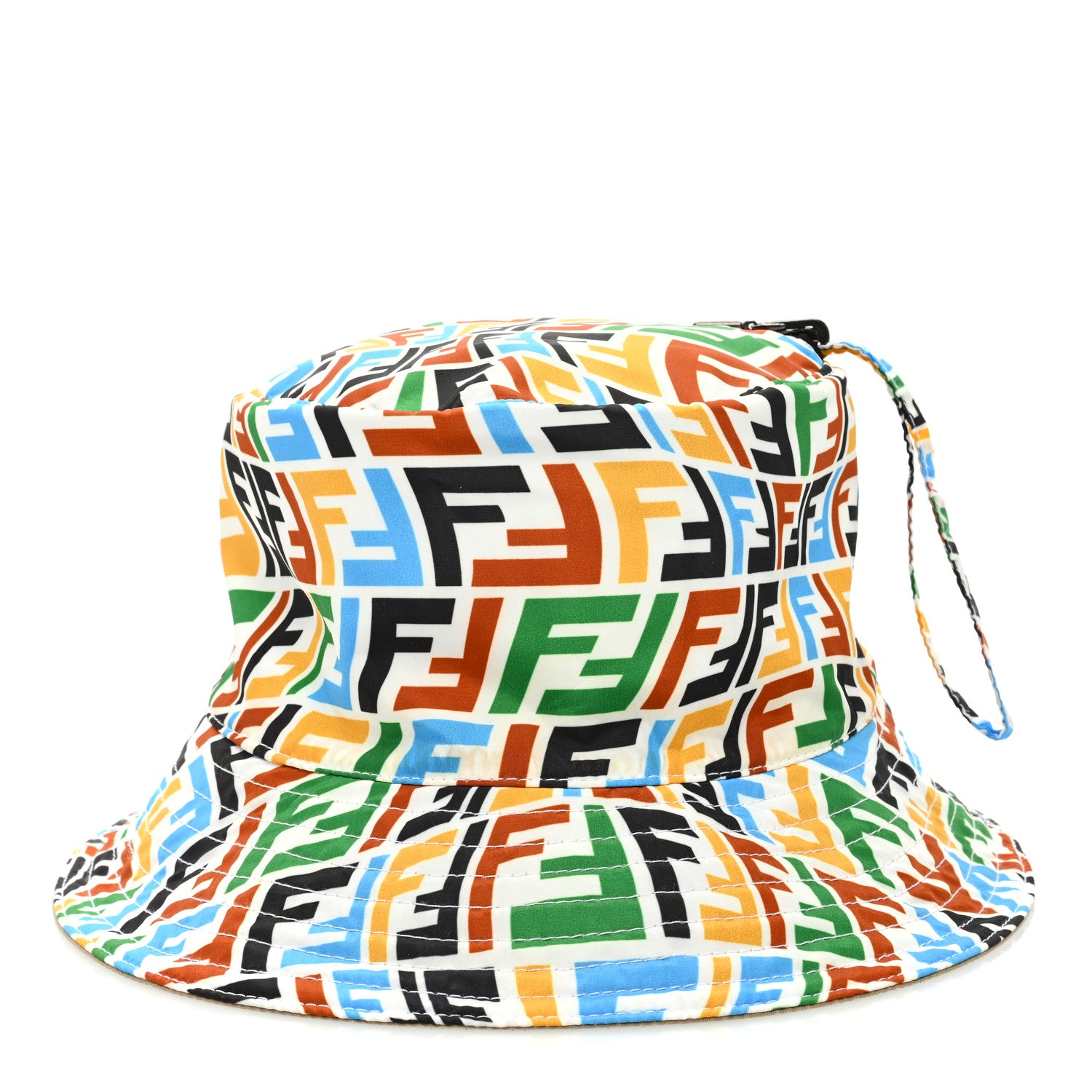 Fendi Nylon FF Vertigo Reversible Bucket Hat Multicolor 5 of 14
