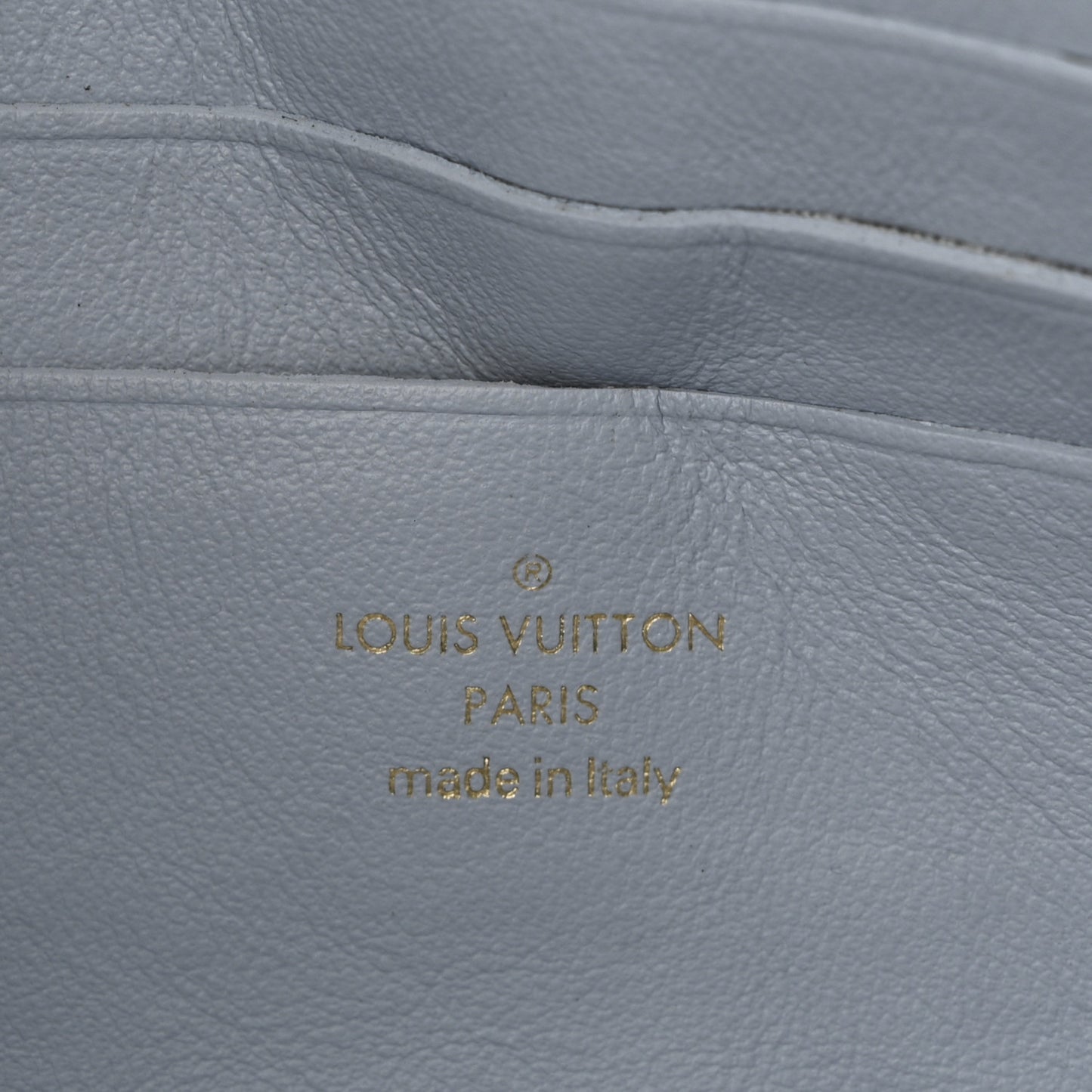 Calfskin Bubblegram Wallet On Strap Ice Blue