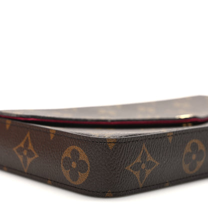 Louis Vuitton Monogram Pochette Felicie Chain Wallet Fuchsia 9 of 13