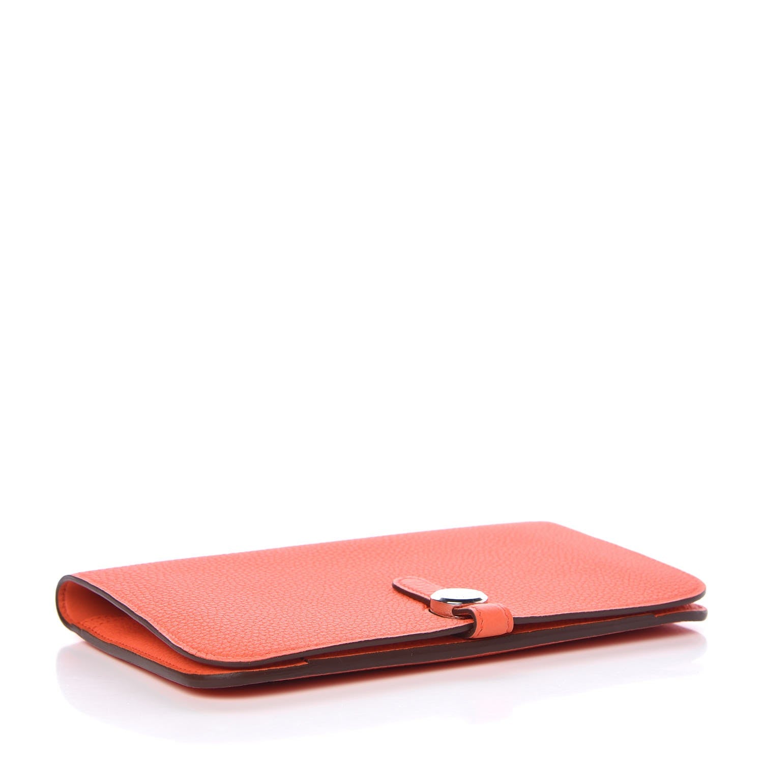 Hermes Togo Dogon Duo Wallet Poppy Rose Candy 5 of 9