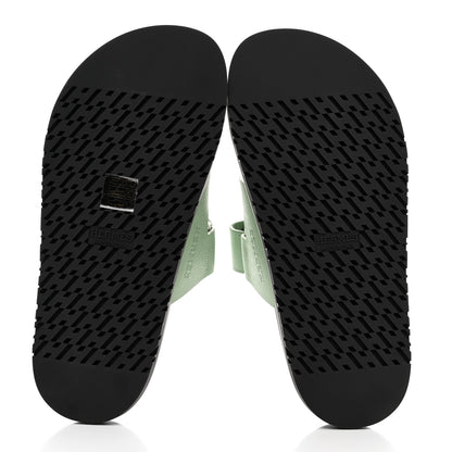 Hermes Epsom Womens Chypre Sandals 36.5 Vert Jade 5 of 9