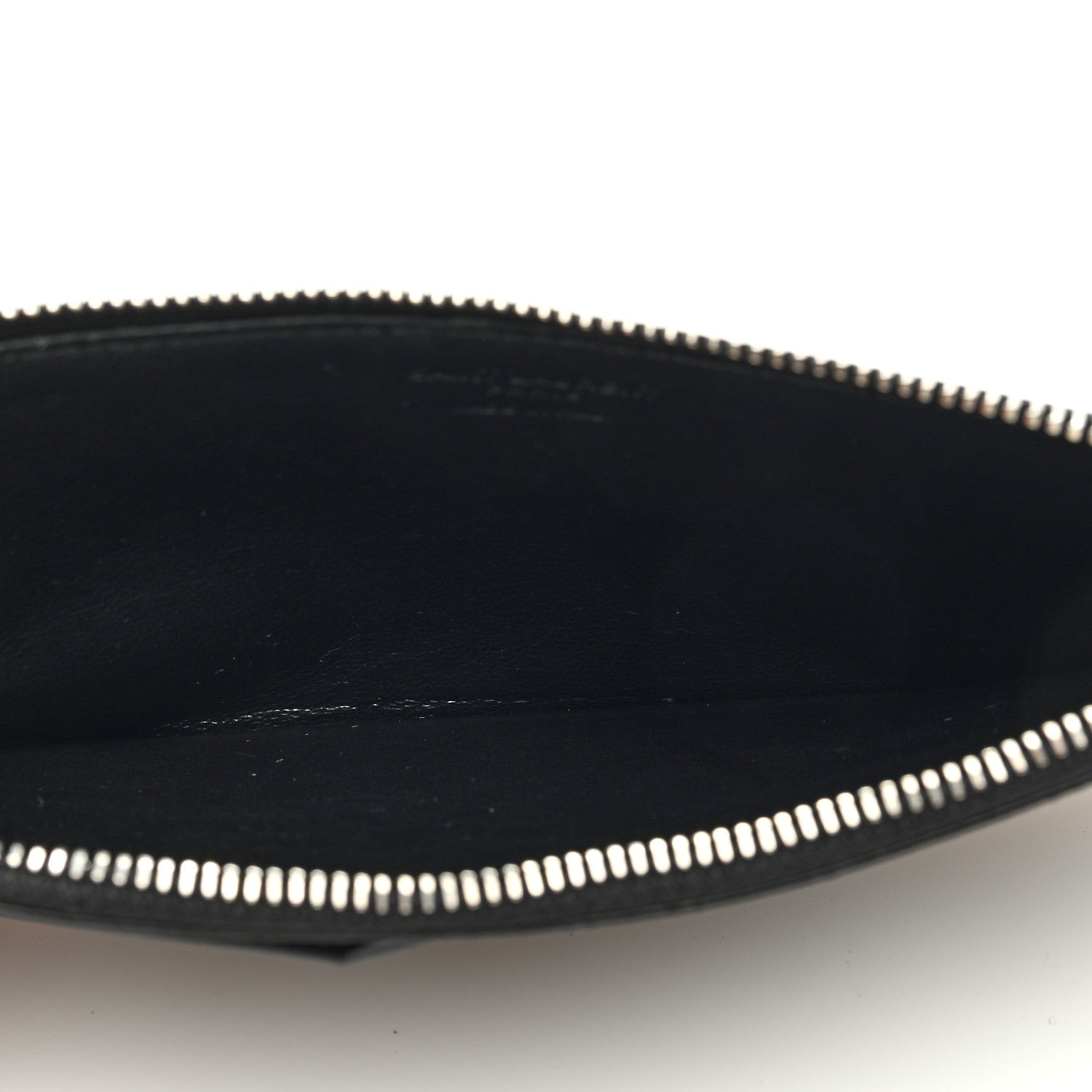 Saint Laurent Grained Calfskin Zip Pouch Tech Card Holder Black 5 of 6
