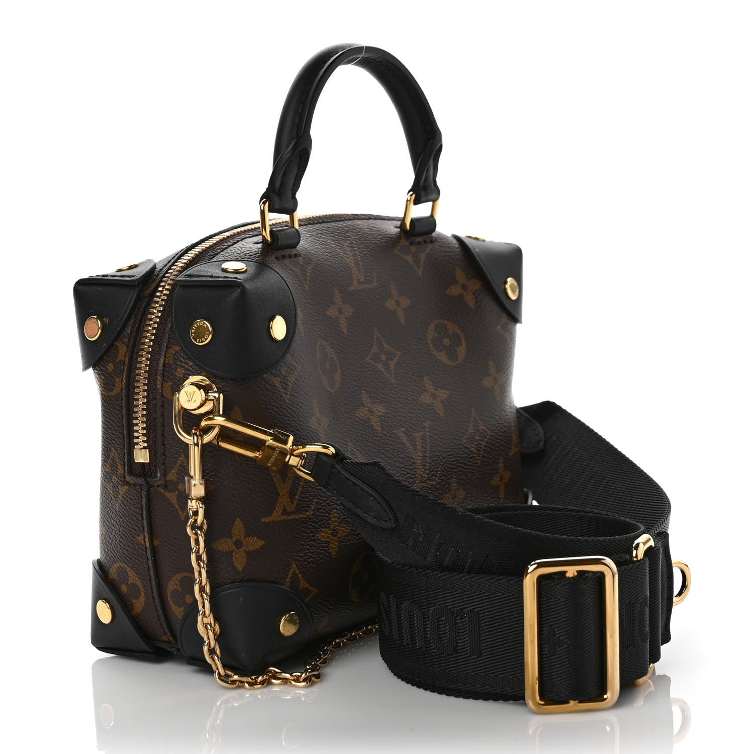 Louis Vuitton Monogram Petite Malle Souple Black 3 of 10