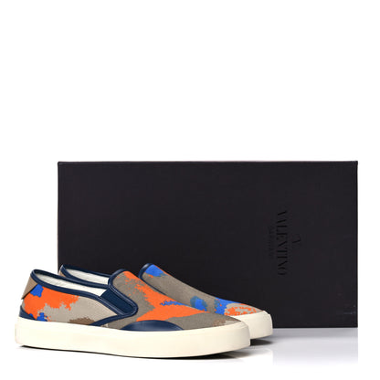 Valentino Garavani Canvas Camouart Womens Slip On Sneakers 41 Multicolor 13 of 13