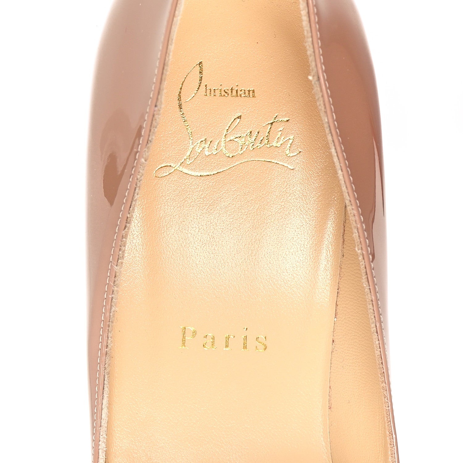 Christian Louboutin Patent Pigalle Follies 85 Pumps 38 Nude 6 of 10