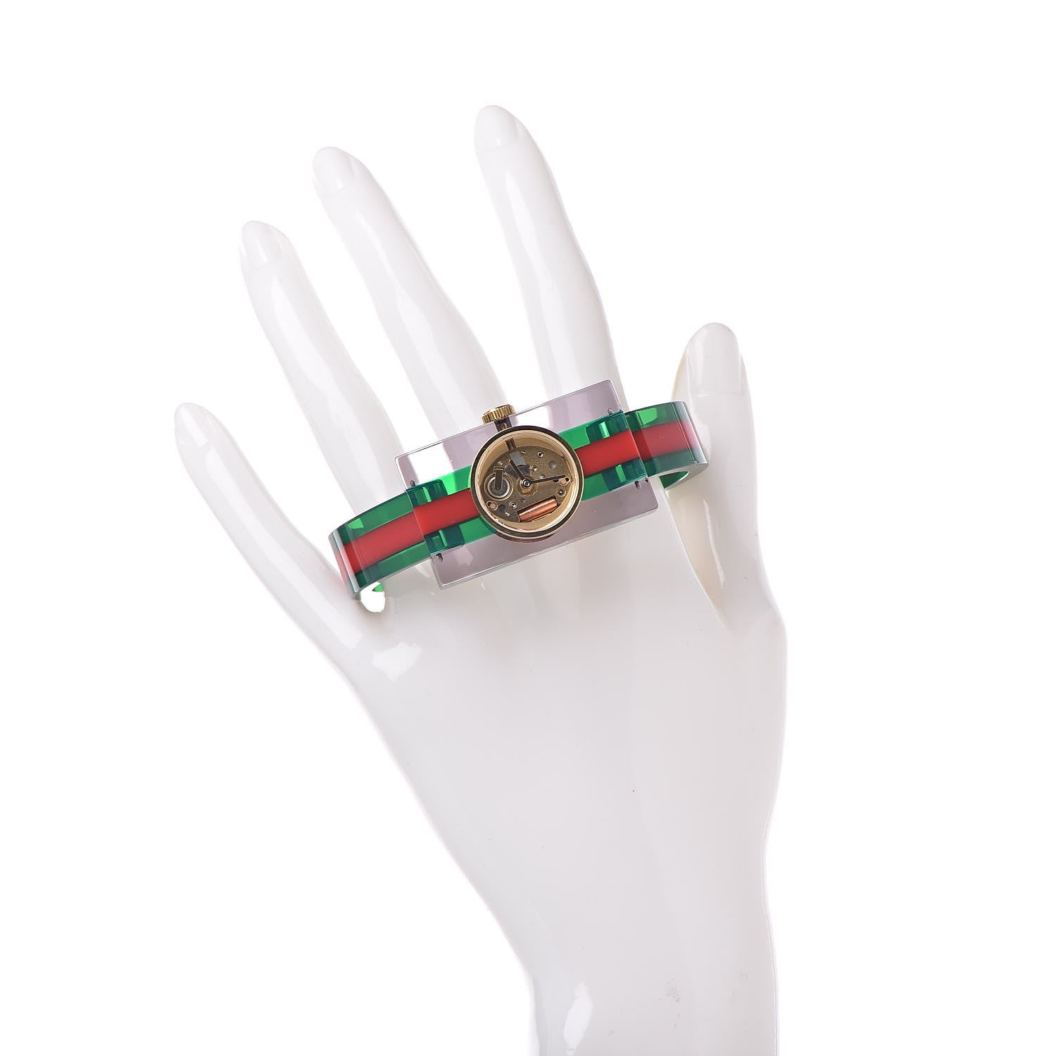 Gucci Stainless Steel Plexiglass 24mm Quartz Watch 2 of 6