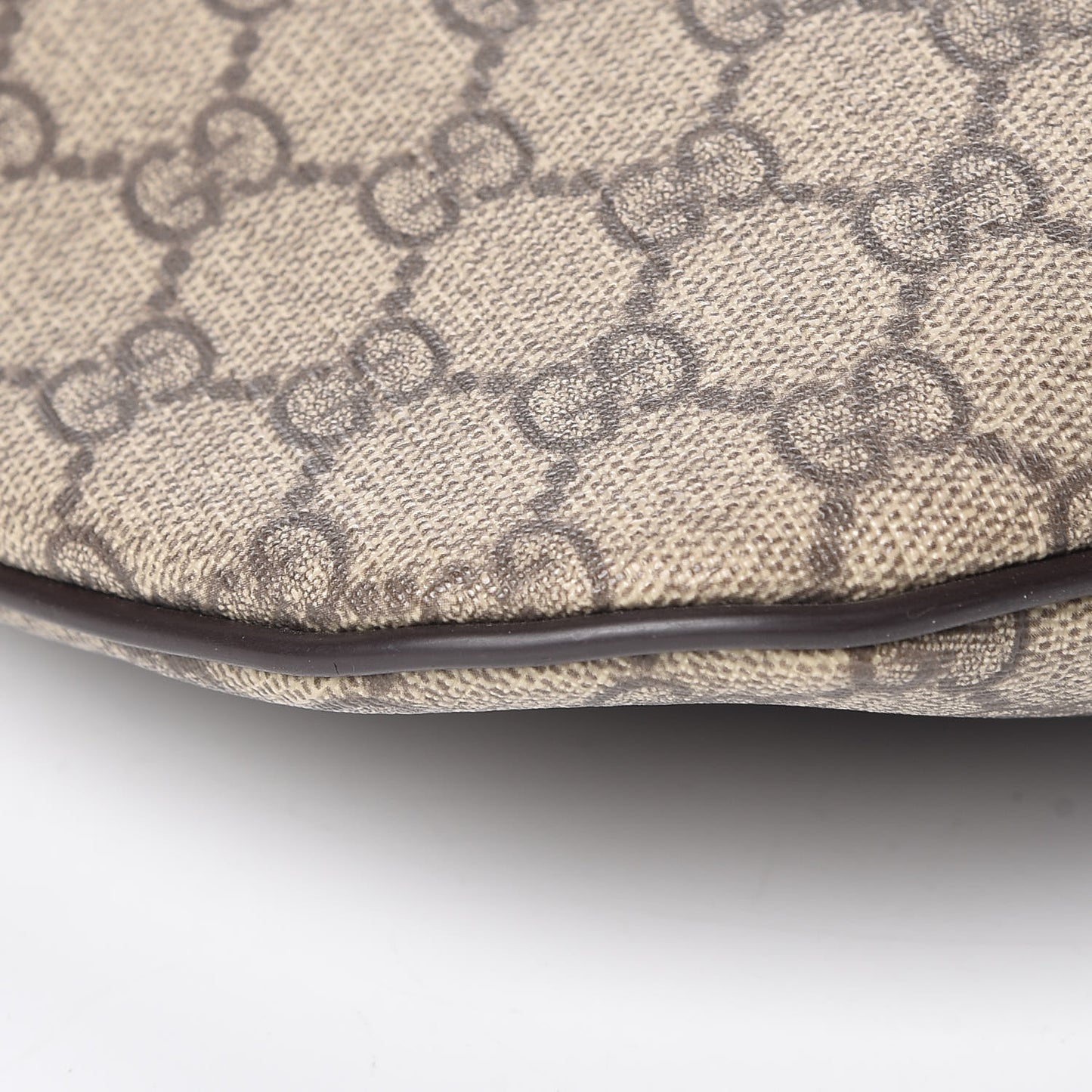 GG Supreme Monogram Belt Bag Dark Brown