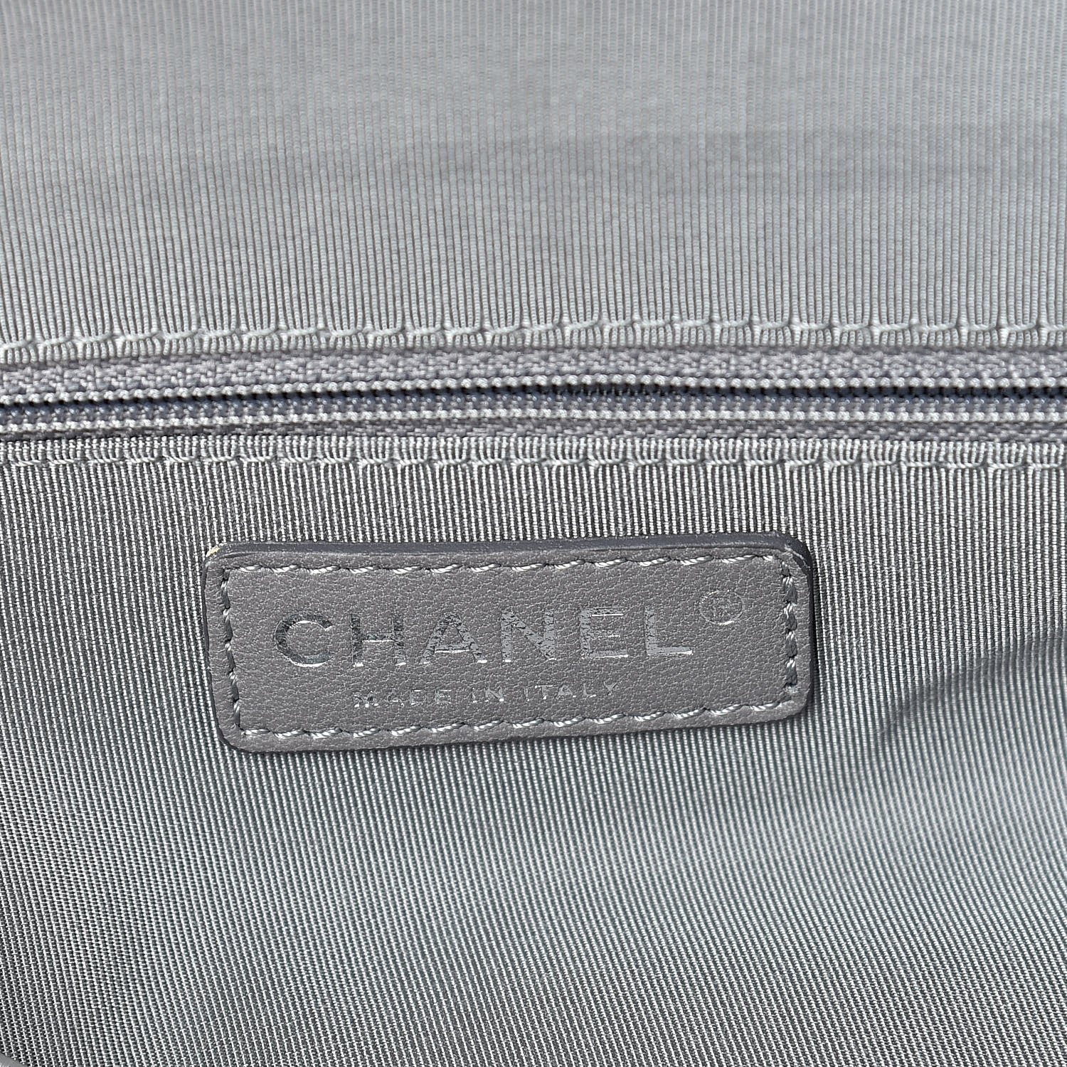 Chanel Calfskin Ultra Stitch Bowler Grey 6 of 10