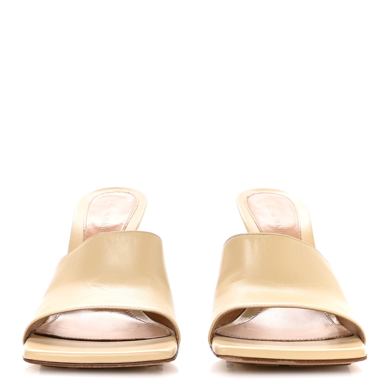 Bottega Veneta Lambskin Stretch Mule Sandals 38.5 Nude 3 of 8
