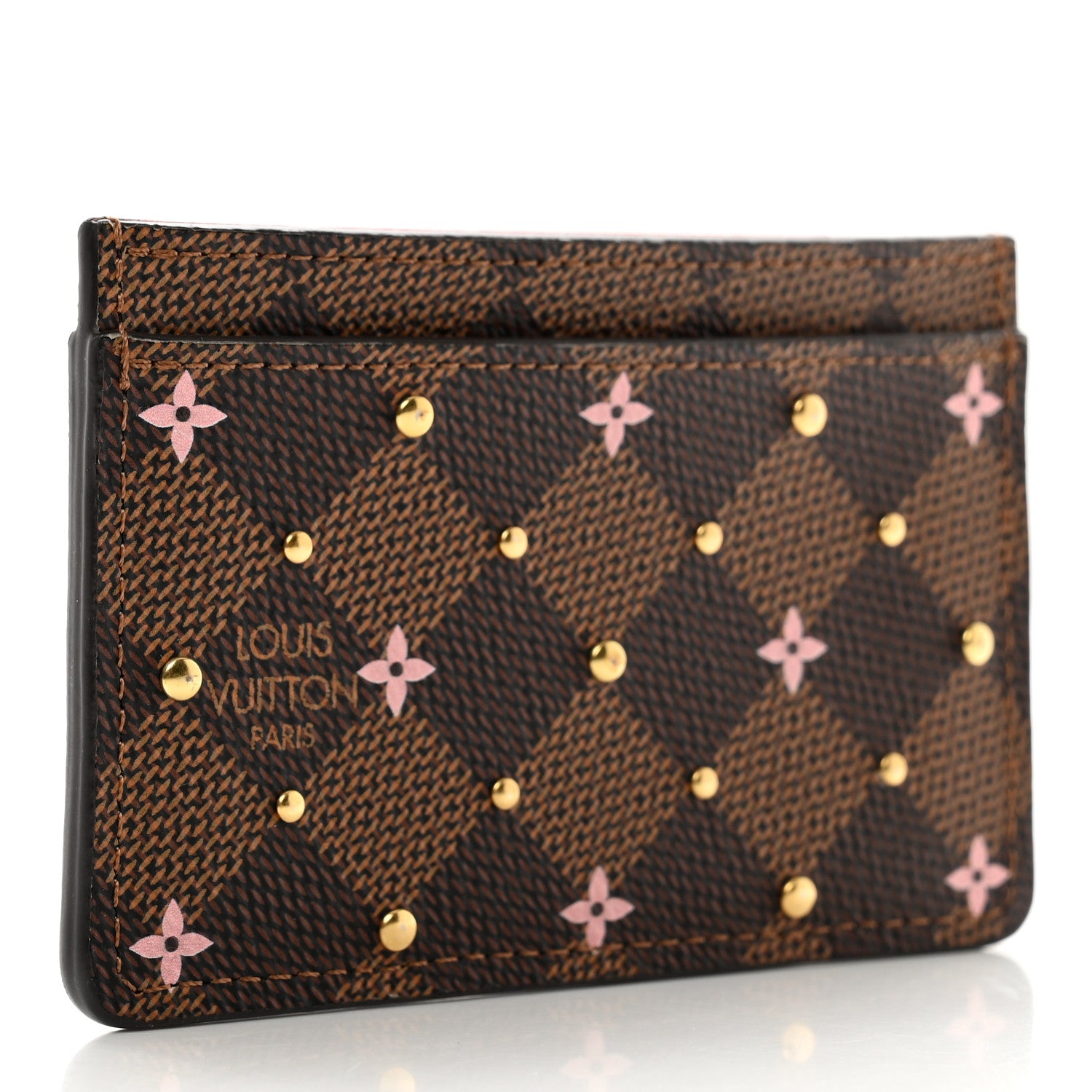 Louis Vuitton Damier Ebene Studded Card Holder 3 of 7
