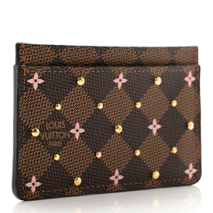 Louis Vuitton Damier Ebene Studded Card Holder 3 of 7