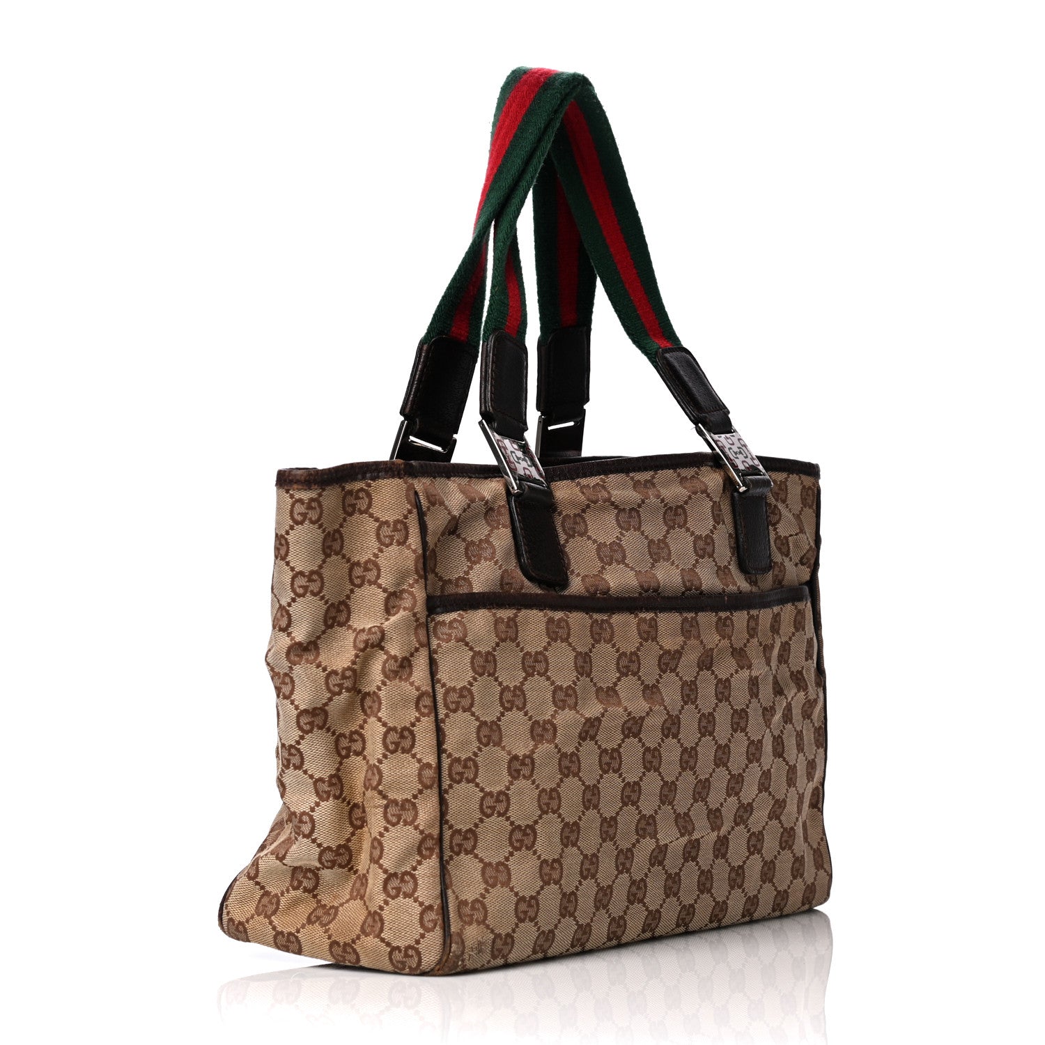 Gucci GG Monogram Web Pop Tote Dark Brown 2 of 11