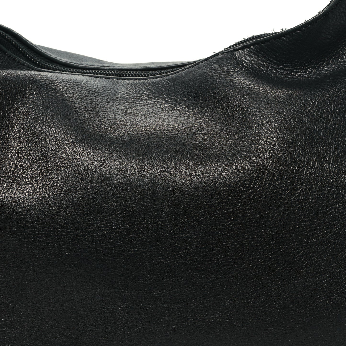 Calfskin Medium Horsebit Chain Hobo Black