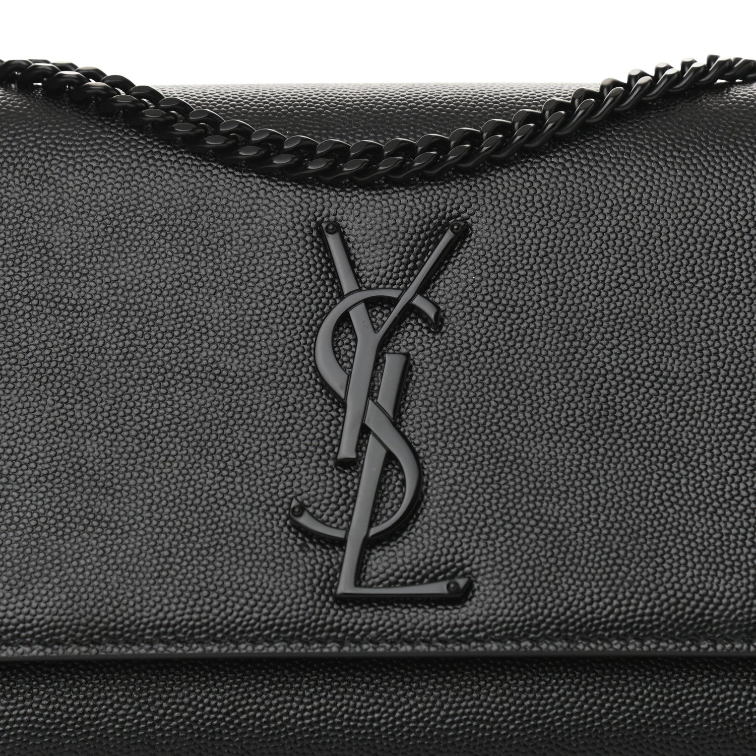 Saint Laurent Grain De Poudre Small Monogram Kate Satchel Black 8 of 9