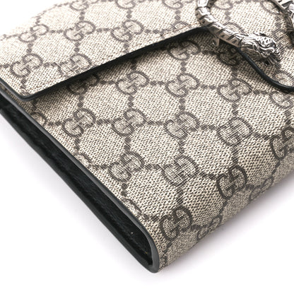 Gucci GG Supreme Monogram Mini Dionysus Chain Wallet Beige Black 9 of 10
