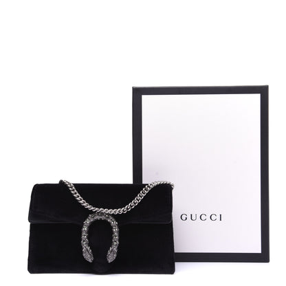 Gucci Velvet Super Mini Dionysus Shoulder Bag Black 13 of 13