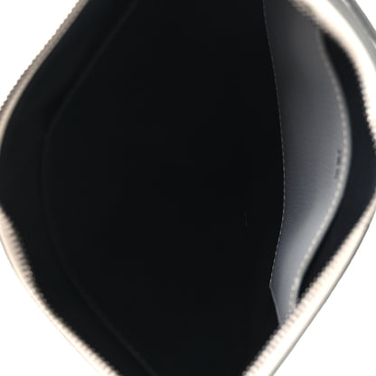 Christian Dior Grained Calfskin 1947 Signature A5 Pouch Grey White 5 of 8