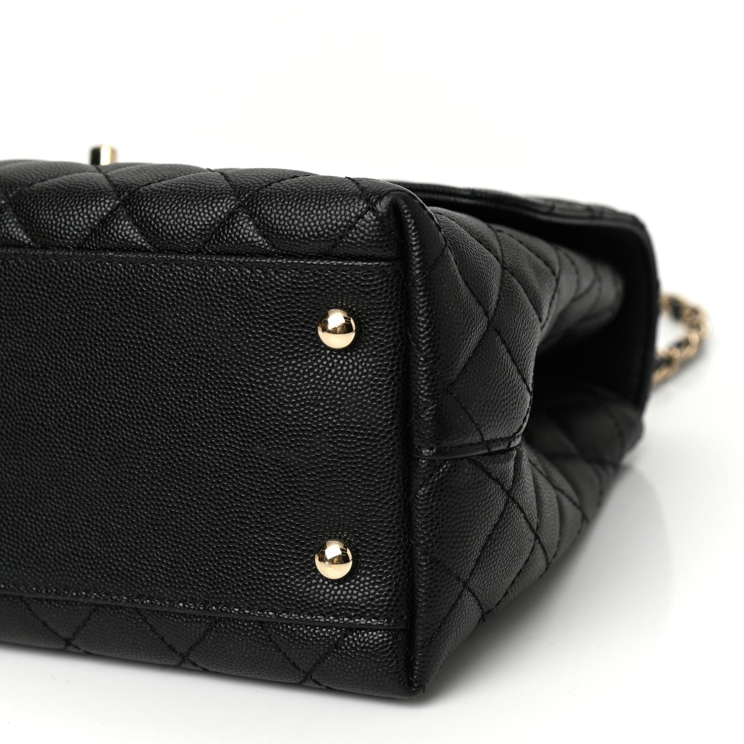 Chanel Caviar Quilted Medium Coco Handle Flap Black 10 of 11