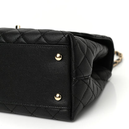 Chanel Caviar Quilted Medium Coco Handle Flap Black 10 of 11