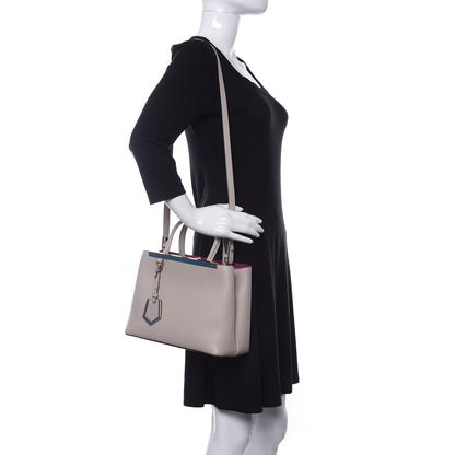 Fendi Vitello Dolce Century Petite 2Jours Tote Grigio Polvere Ciclamino 2 of 9