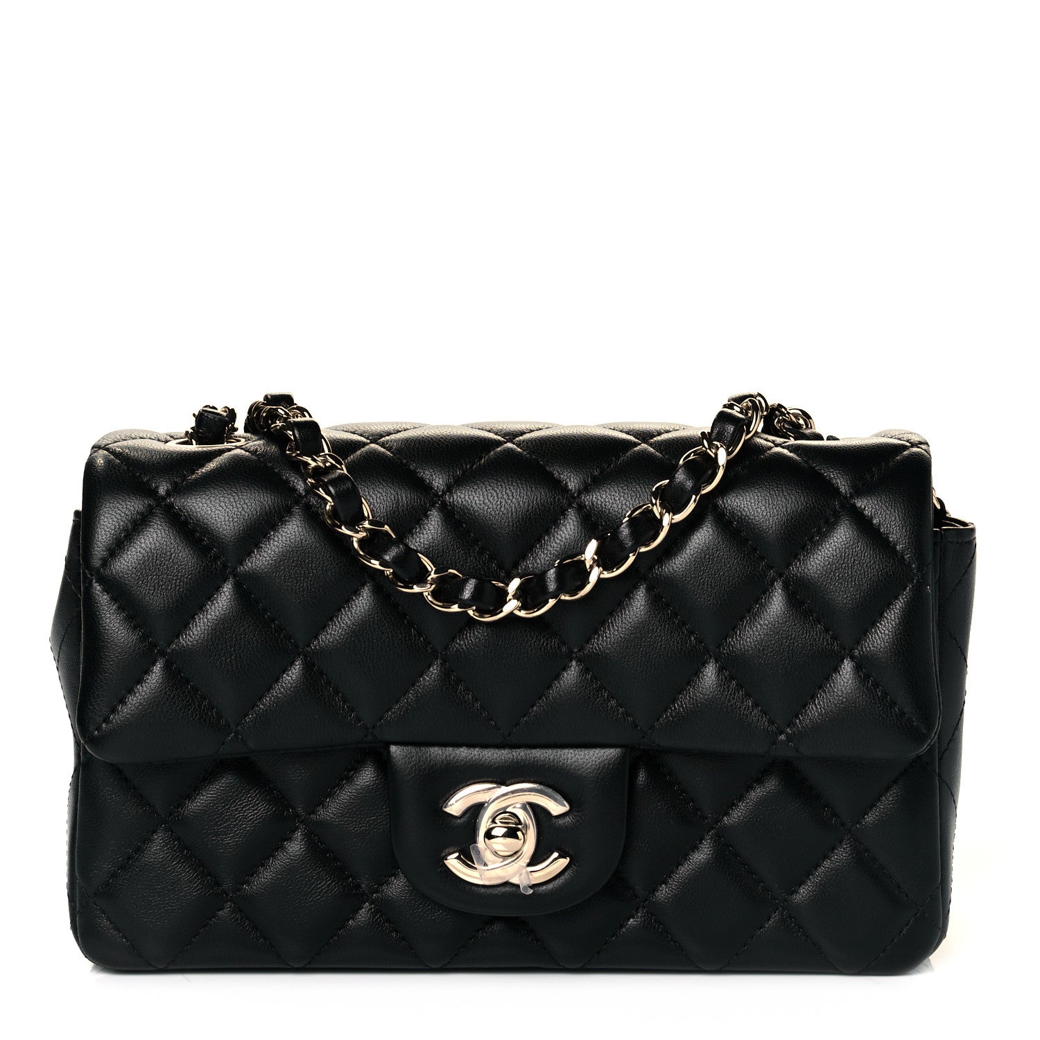 Chanel Lambskin Quilted Mini Rectangular Flap Black 1 of 12
