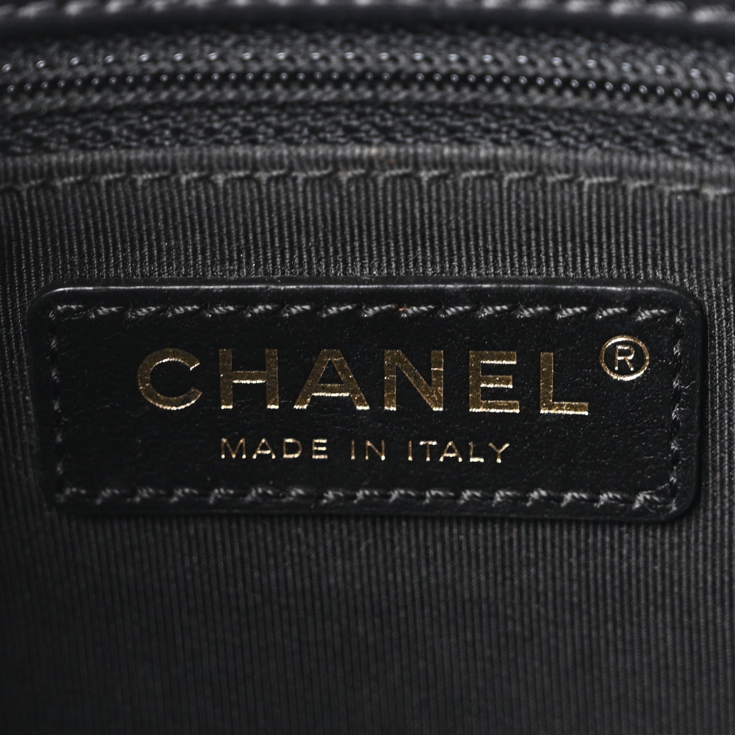 Calfskin Stitched Large Flap Black