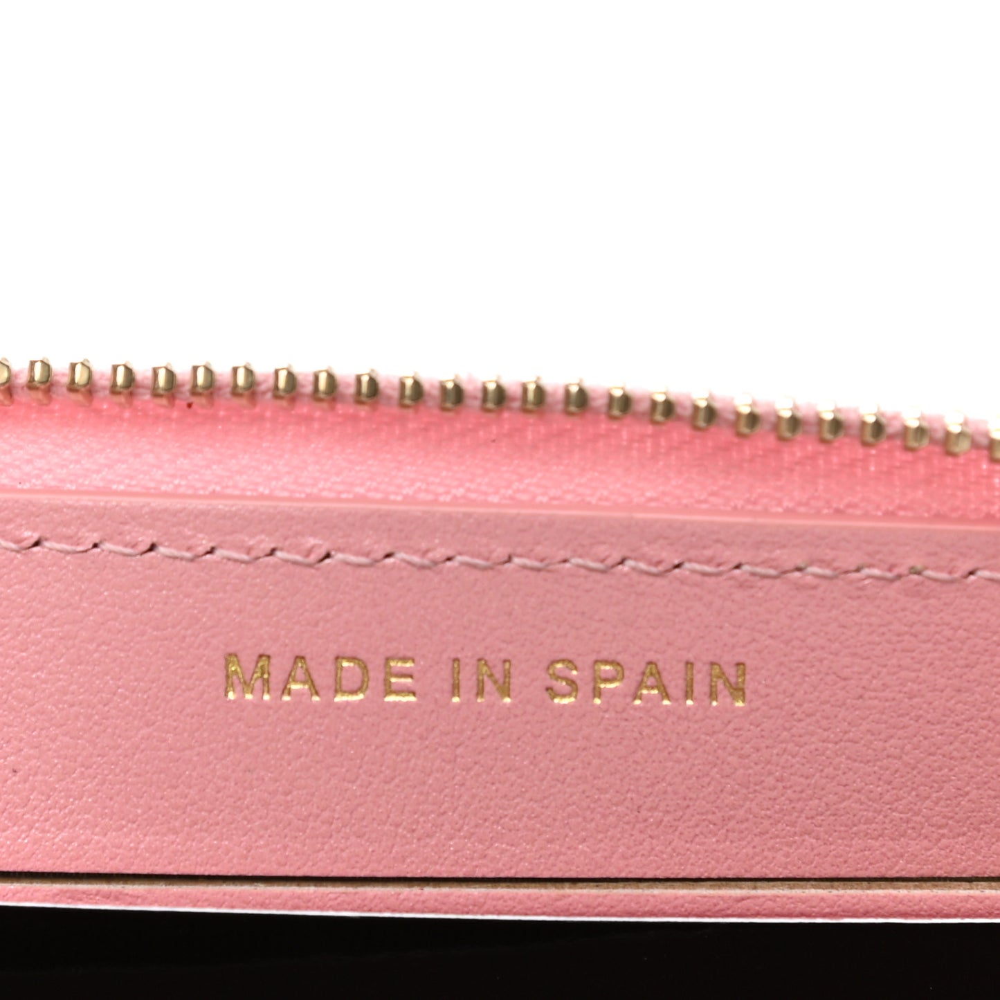 Iridescent Caviar Quilted Medium Zip Around Wallet Pink