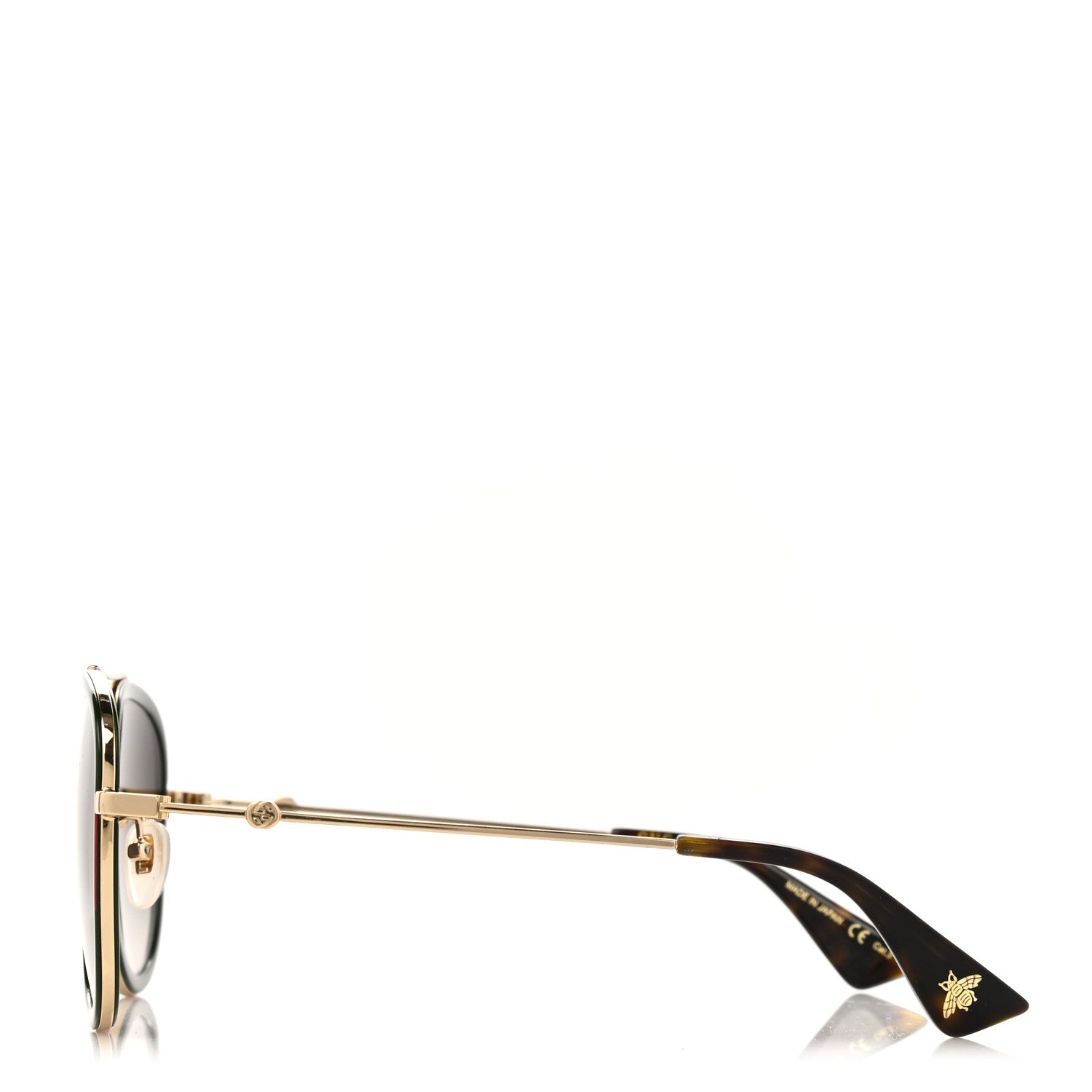 Gucci Web Aviator Sunglasses GG0062S Green Red 3 of 7