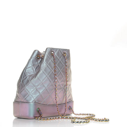 Chanel Iridescent Lambskin Calfskin Quilted Gabrielle Backpack Light Purple 3 of 9
