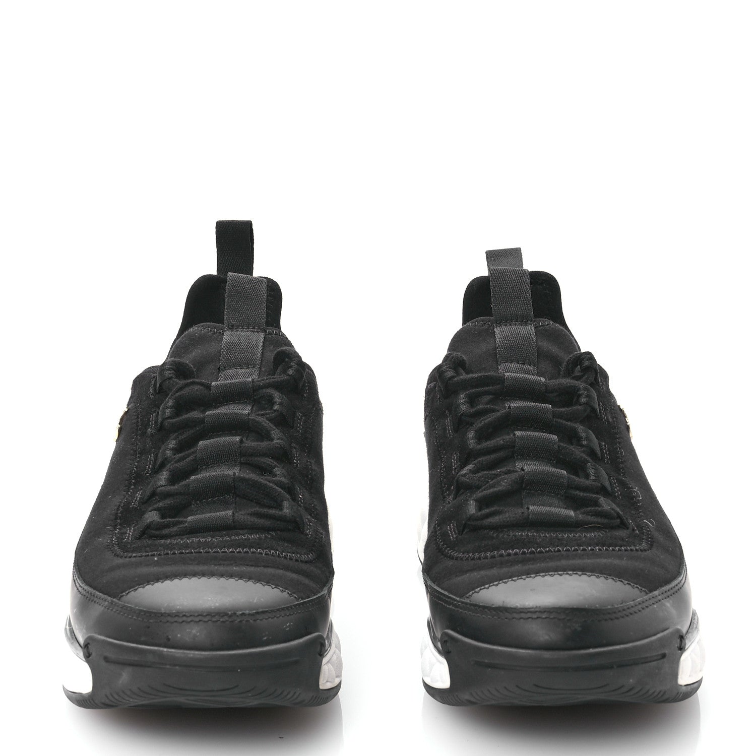 Chanel Velvet Calfskin Mixed Fibers CC Sneakers 40 Black 2 of 9