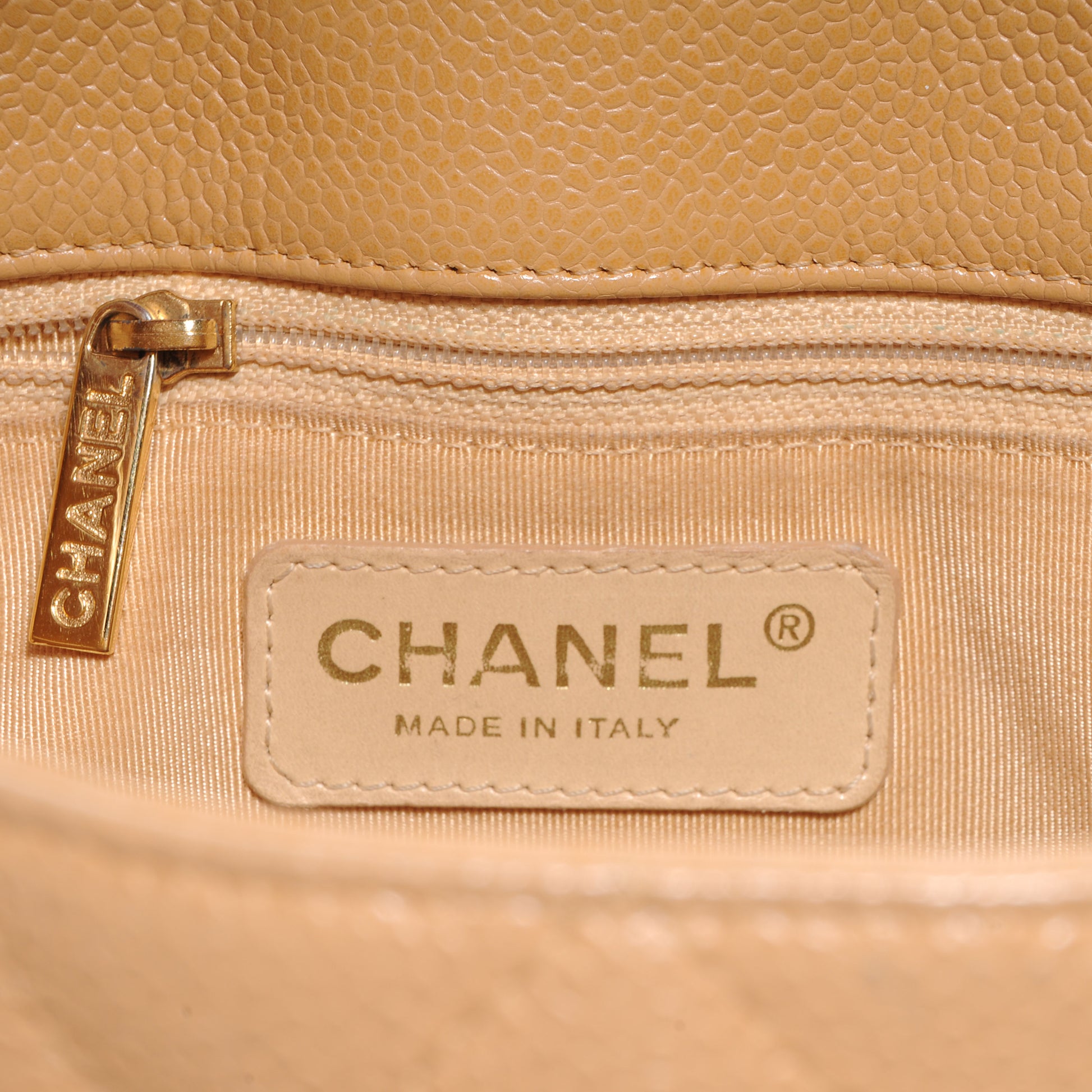 Chanel Caviar Petit Shopping Tote PST Beige 7 of 8