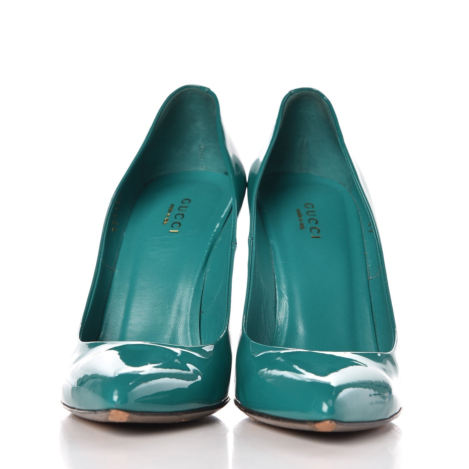 Gucci Patent Gloria Pumps 37 Spring Water 2 of 12