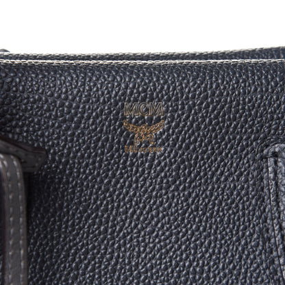 MCM Grained Calfskin Medium Milla Tote Phantom Grey 8 of 14