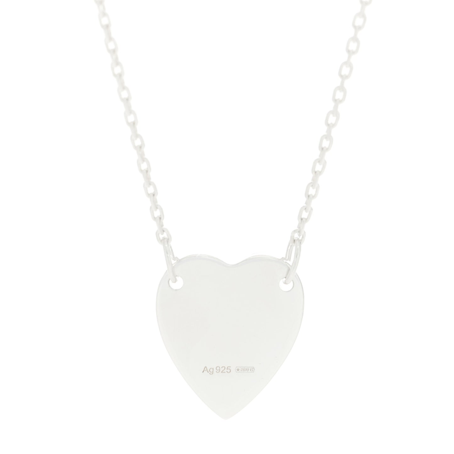 Sterling Silver Trademark Heart Pendant Necklace