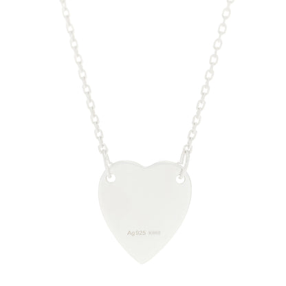 Gucci Sterling Silver Trademark Heart Pendant Necklace 4 of 5