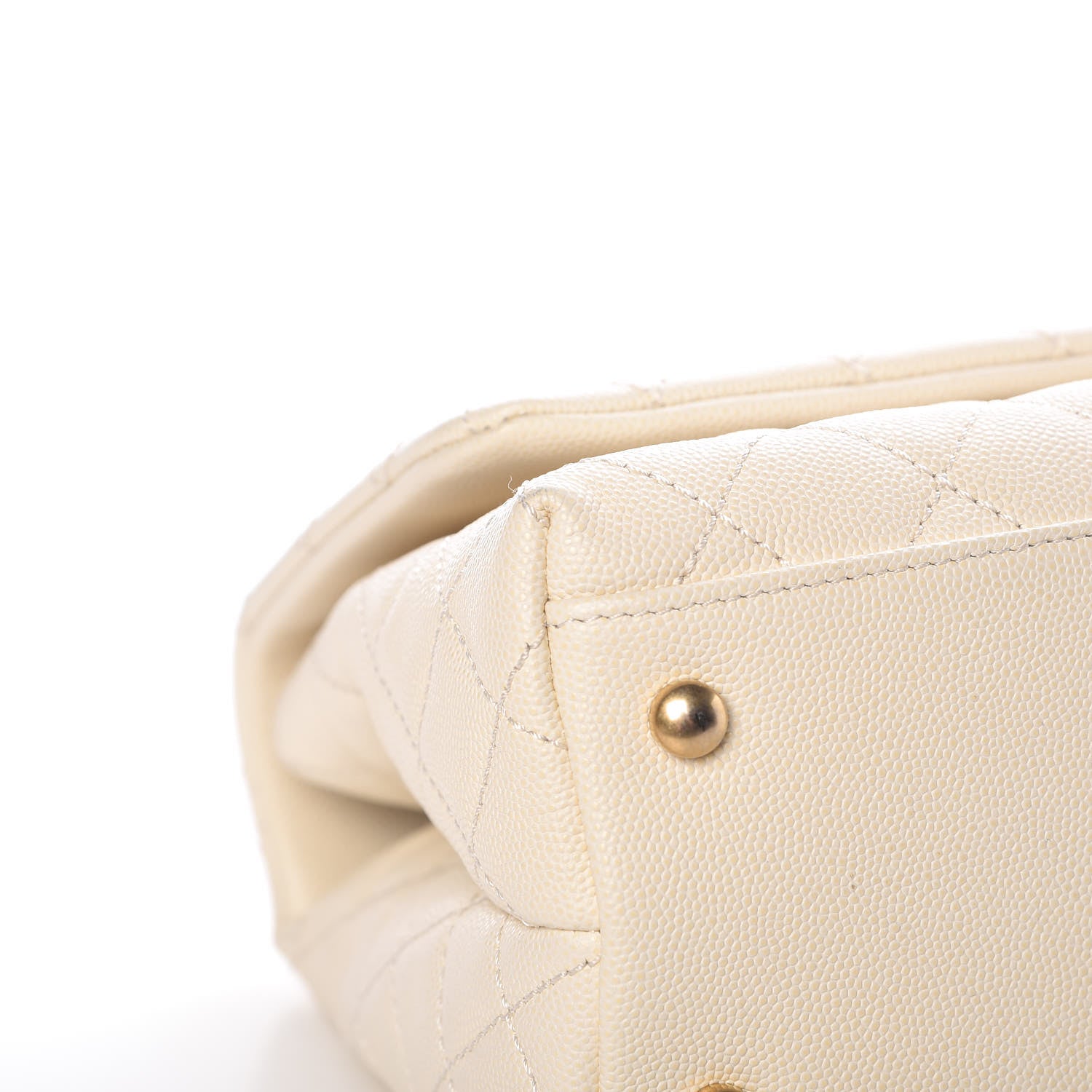 Chanel Caviar Lizard Quilted Small Coco Handle Flap Ivory 11 of 14