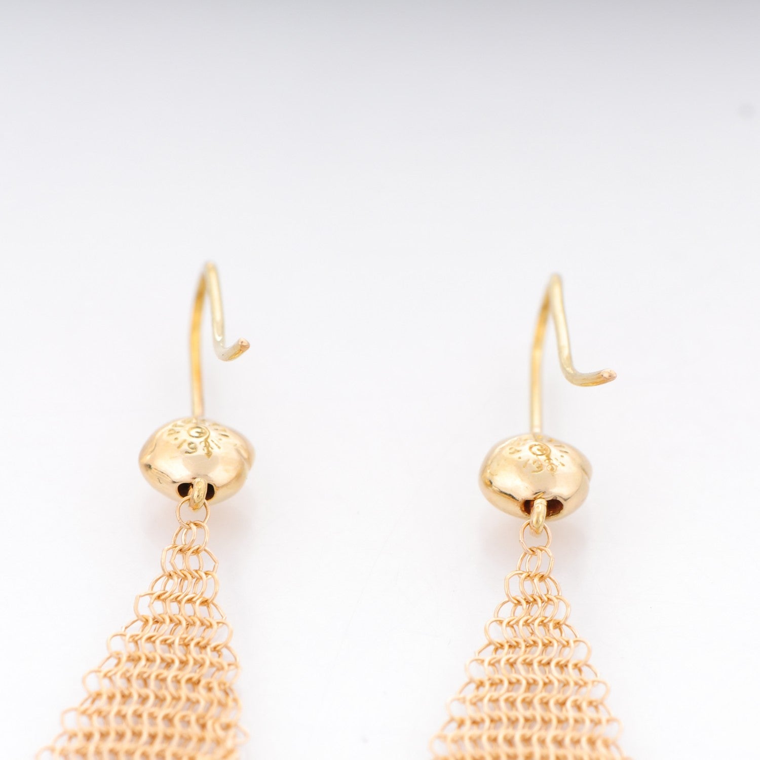 Tiffany 18K Yellow Gold Small Elsa Peretti Mesh Earrings 3 of 5