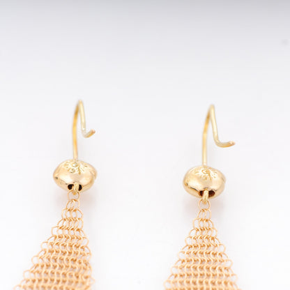 Tiffany 18K Yellow Gold Small Elsa Peretti Mesh Earrings 3 of 5
