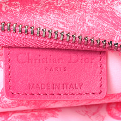 Christian Dior Embroidered Toile De Jouy Diortravel Zipped Pouch Pink 6 of 9
