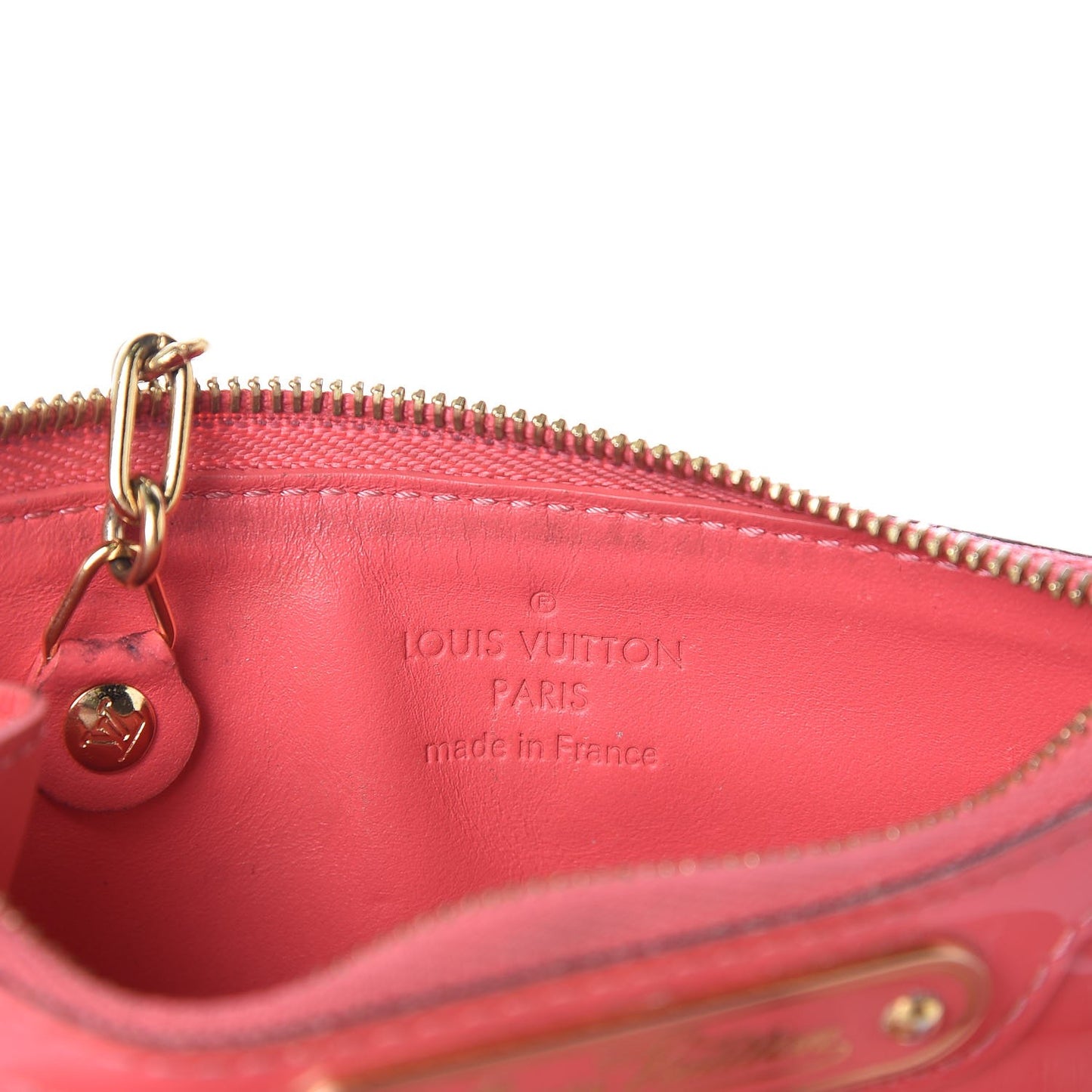 Vernis Key Pouch Rose Litchi