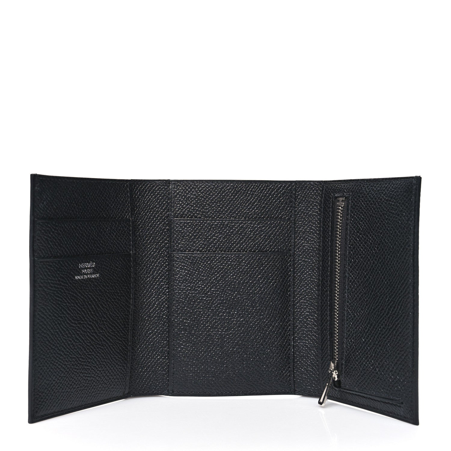 Hermes Epsom Tri-Fold Compact Monochrome Bearn Wallet Black 5 of 9
