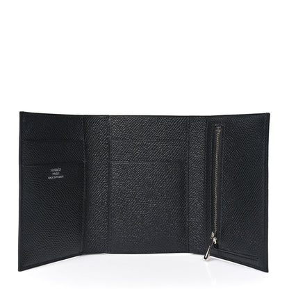 Hermes Epsom Tri-Fold Compact Monochrome Bearn Wallet Black 5 of 9