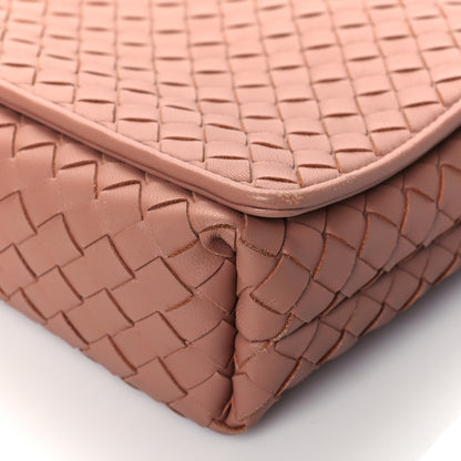 Bottega Veneta Nappa Intrecciato Flap Clutch Dusty Rose 9 of 9