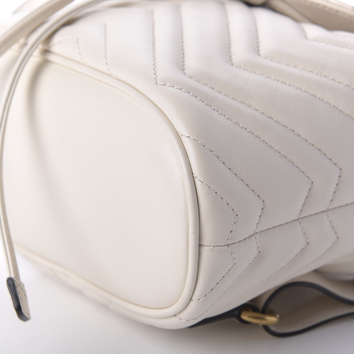 Calfskin Matelasse GG Marmont Flap Backpack White